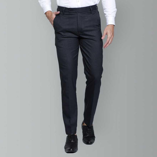 Lycra Blend Solid Regular Fit Mens Casual Trousers